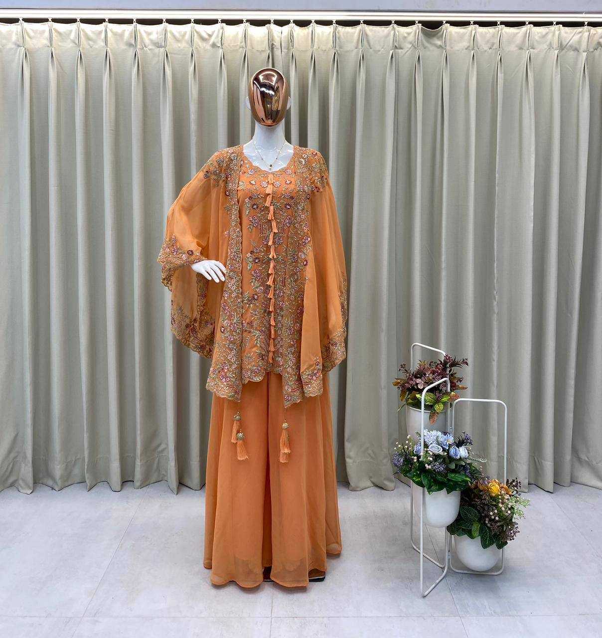 YNF Wholesale Faux Georgette Embroidery Suits KESH514 406 | Surat Manufacturer
