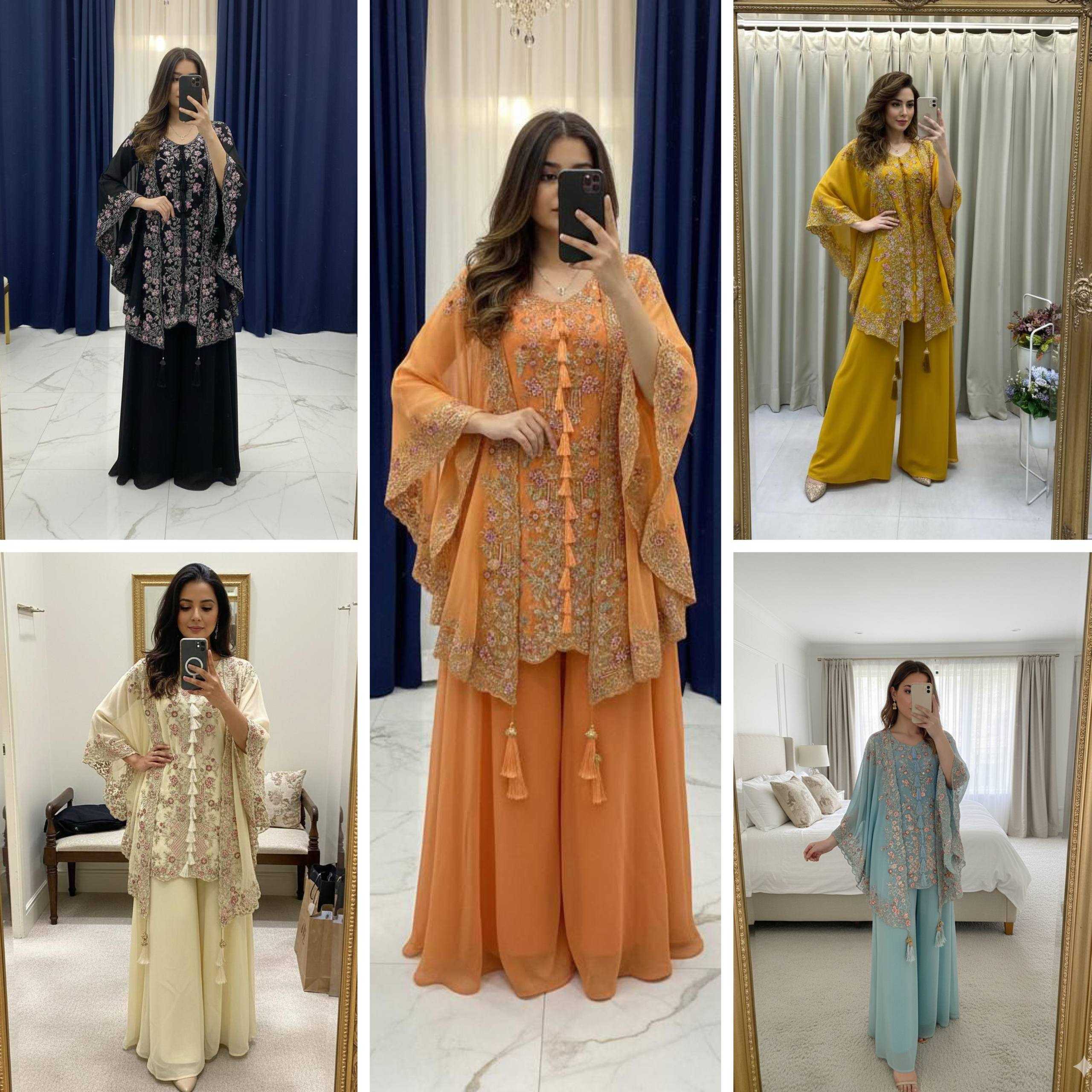 YNF Wholesale Faux Georgette Embroidery Suits KESH514 406 | Surat Manufacturer
