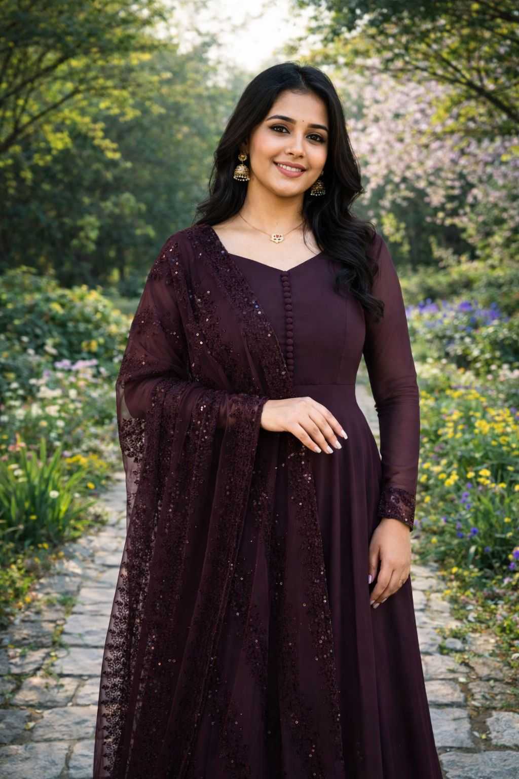 YNF Wholesale Faux Georgette Georgette Gown RIN102 125 | Surat Manufacturer