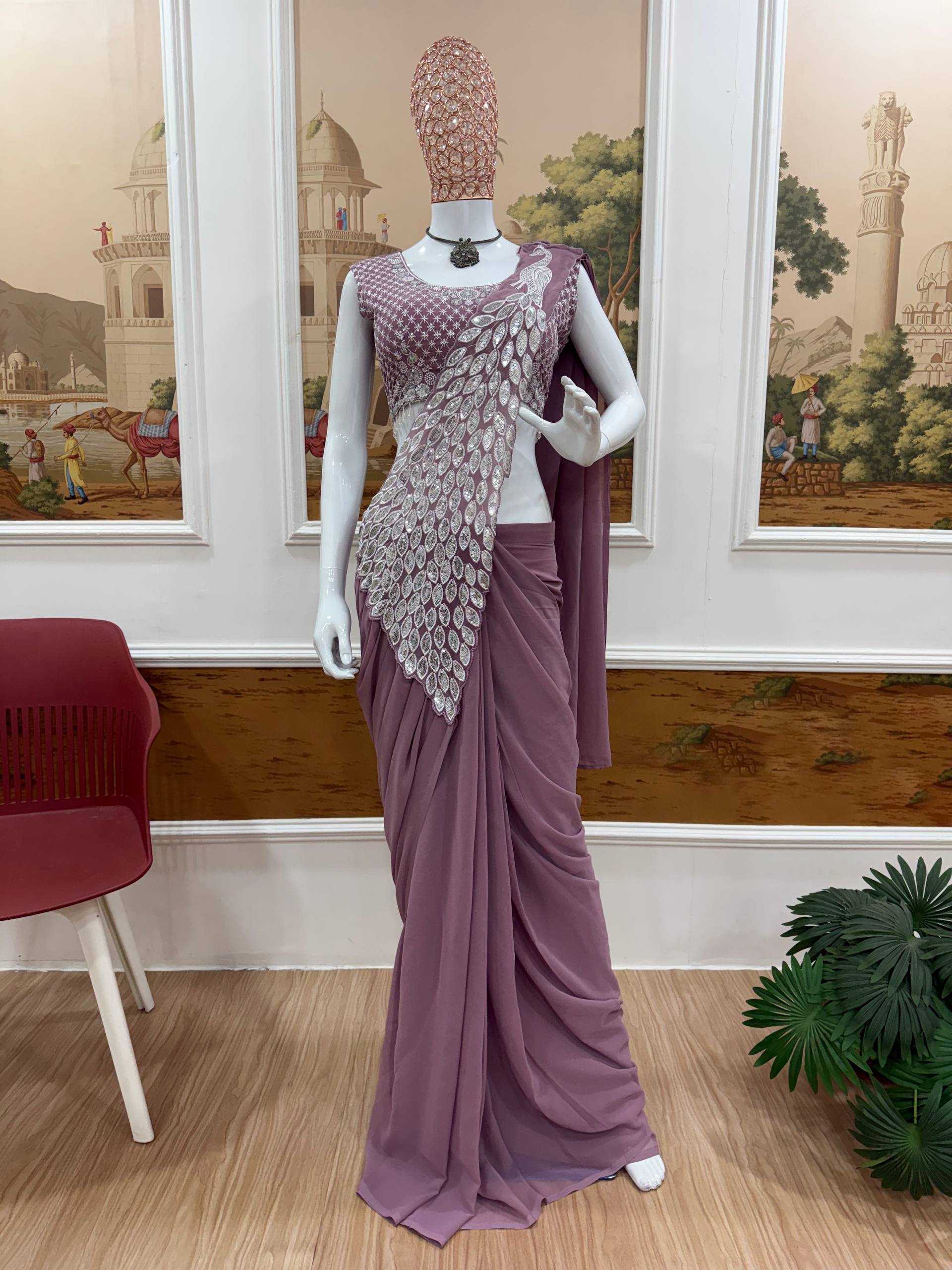 YNF Wholesale Faux Georgette Ready To Wear Sarees RIN215 1165 | Surat Manufacturer