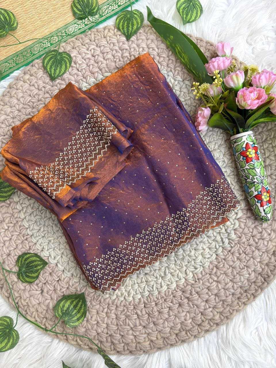 YNF Wholesale FENDY Embroidered Sarees KESH589 Rihana | Surat Manufacturer