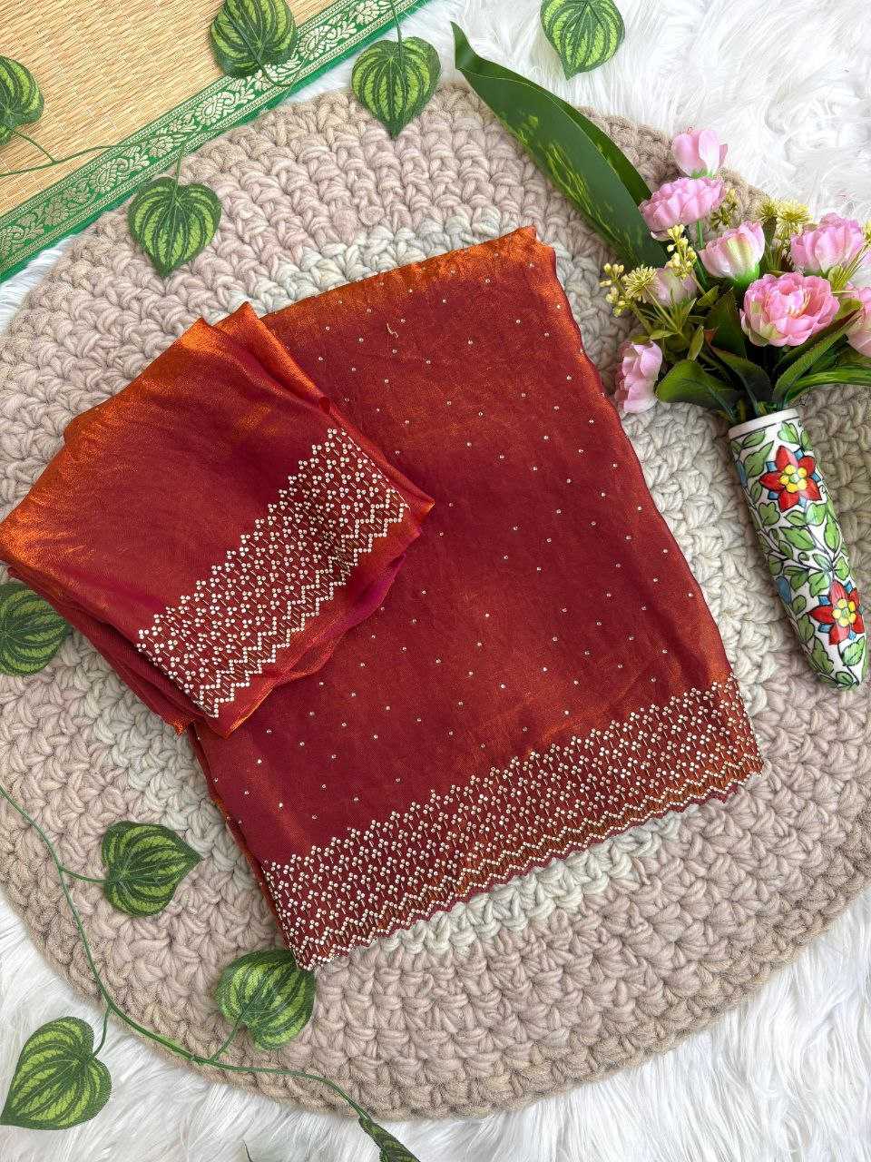YNF Wholesale FENDY Embroidered Sarees KESH589 Rihana | Surat Manufacturer