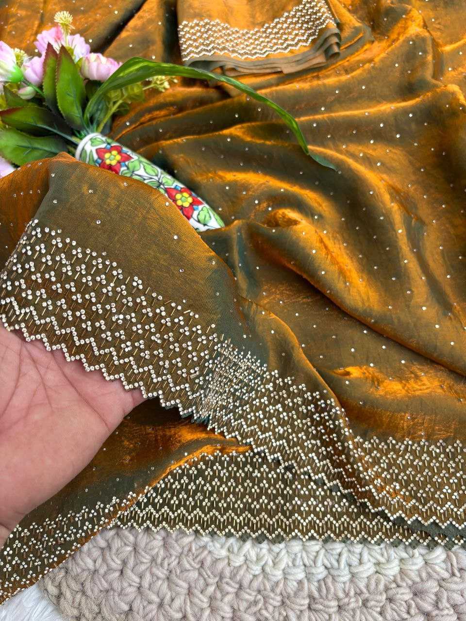 YNF Wholesale FENDY Embroidered Sarees KESH589 Rihana | Surat Manufacturer