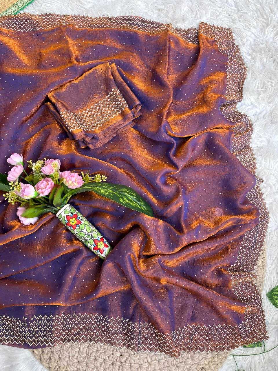 YNF Wholesale FENDY Embroidered Sarees KESH589 Rihana | Surat Manufacturer
