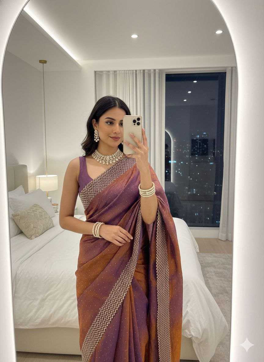 YNF Wholesale FENDY Embroidered Sarees KESH589 Rihana | Surat Manufacturer