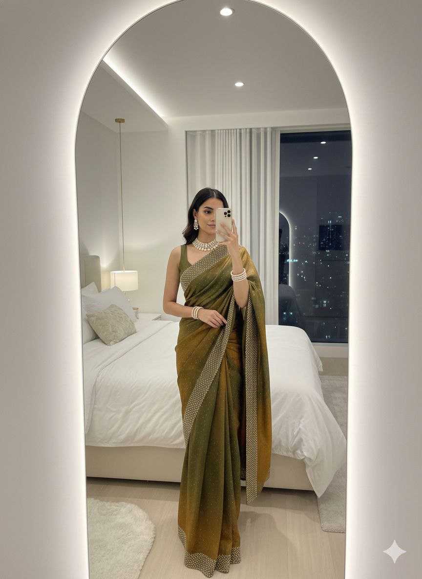 YNF Wholesale FENDY Embroidered Sarees KESH589 Rihana | Surat Manufacturer