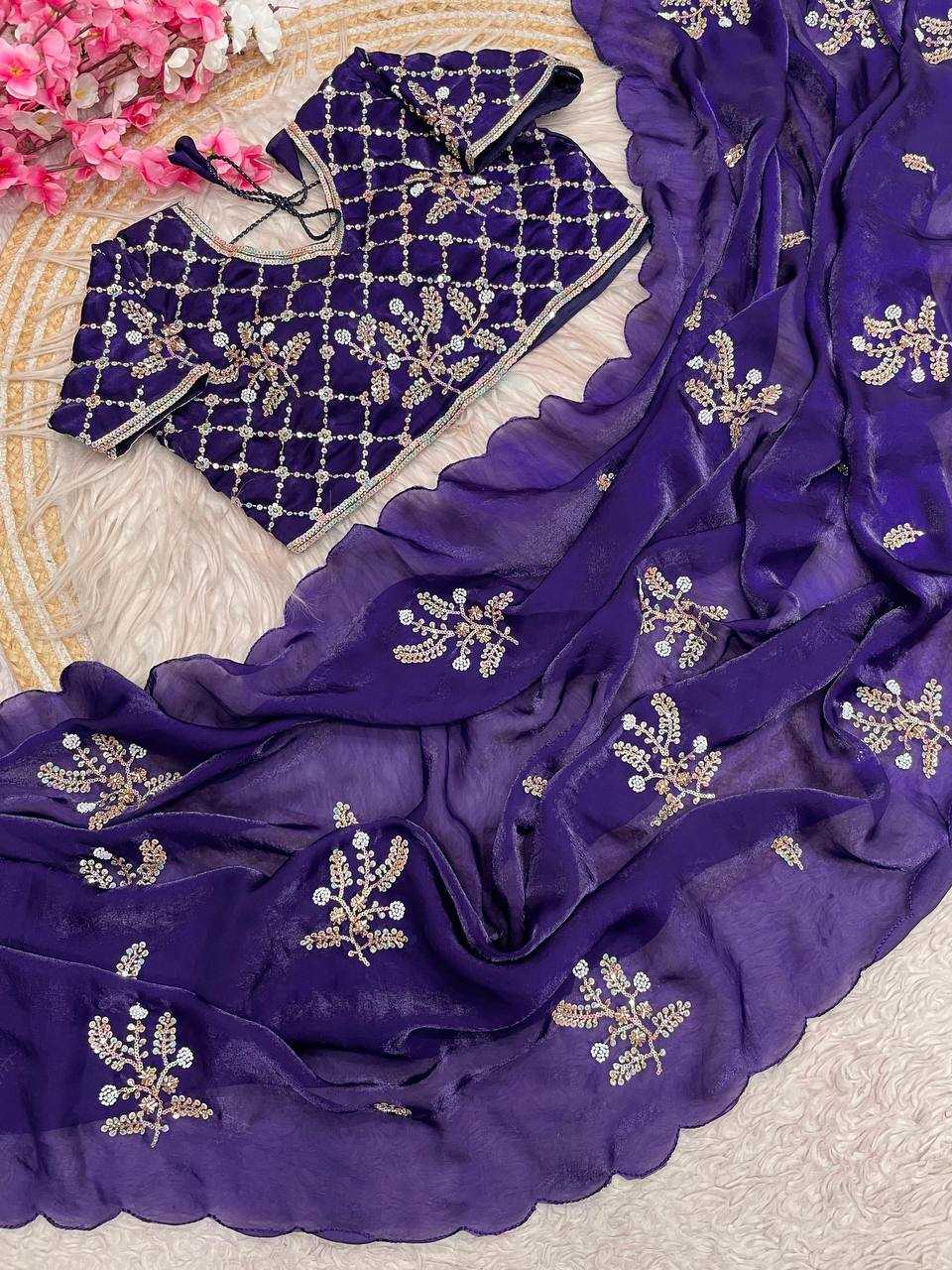 YNF Wholesale FENDY Satin Designer Sarees RIN230 695 | Surat Manufacturer