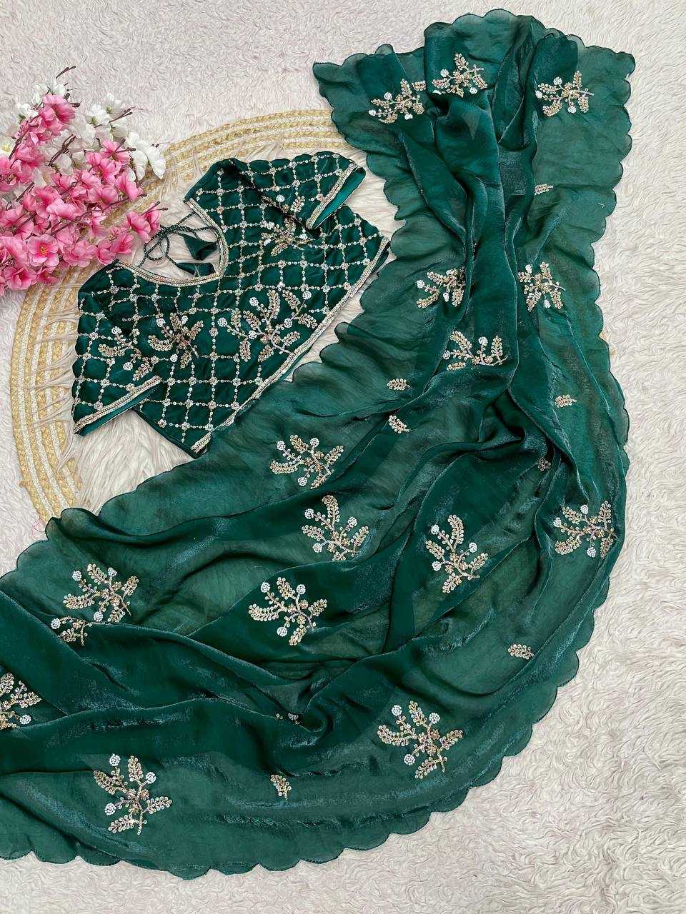 YNF Wholesale FENDY Satin Designer Sarees RIN230 695 | Surat Manufacturer