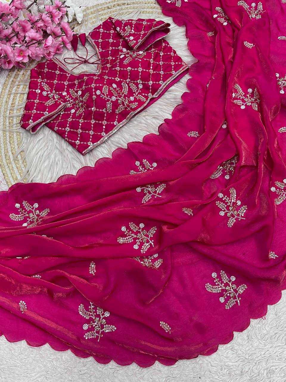 YNF Wholesale FENDY Satin Designer Sarees RIN230 695 | Surat Manufacturer