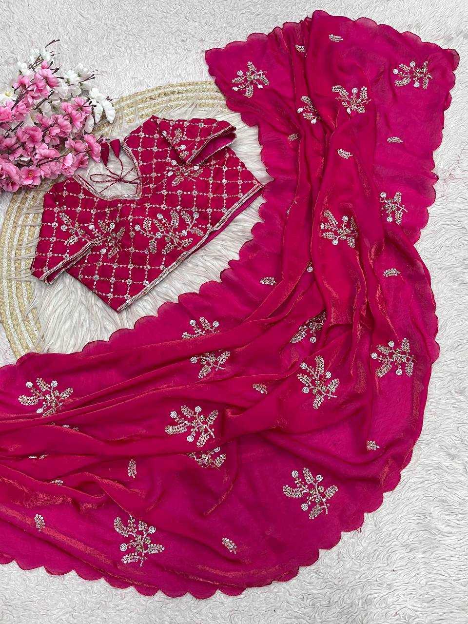YNF Wholesale FENDY Satin Designer Sarees RIN230 695 | Surat Manufacturer