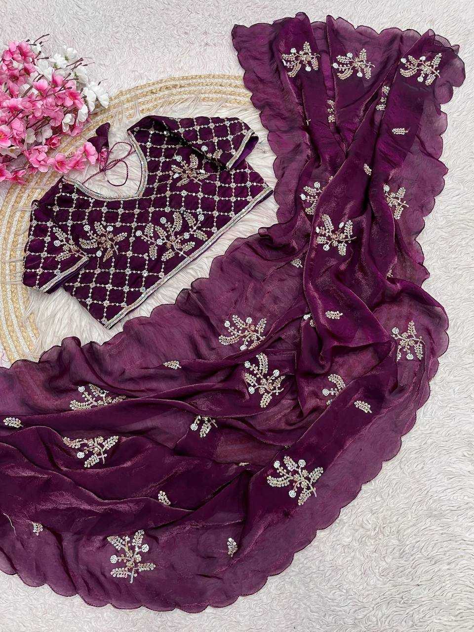 YNF Wholesale FENDY Satin Designer Sarees RIN230 695 | Surat Manufacturer