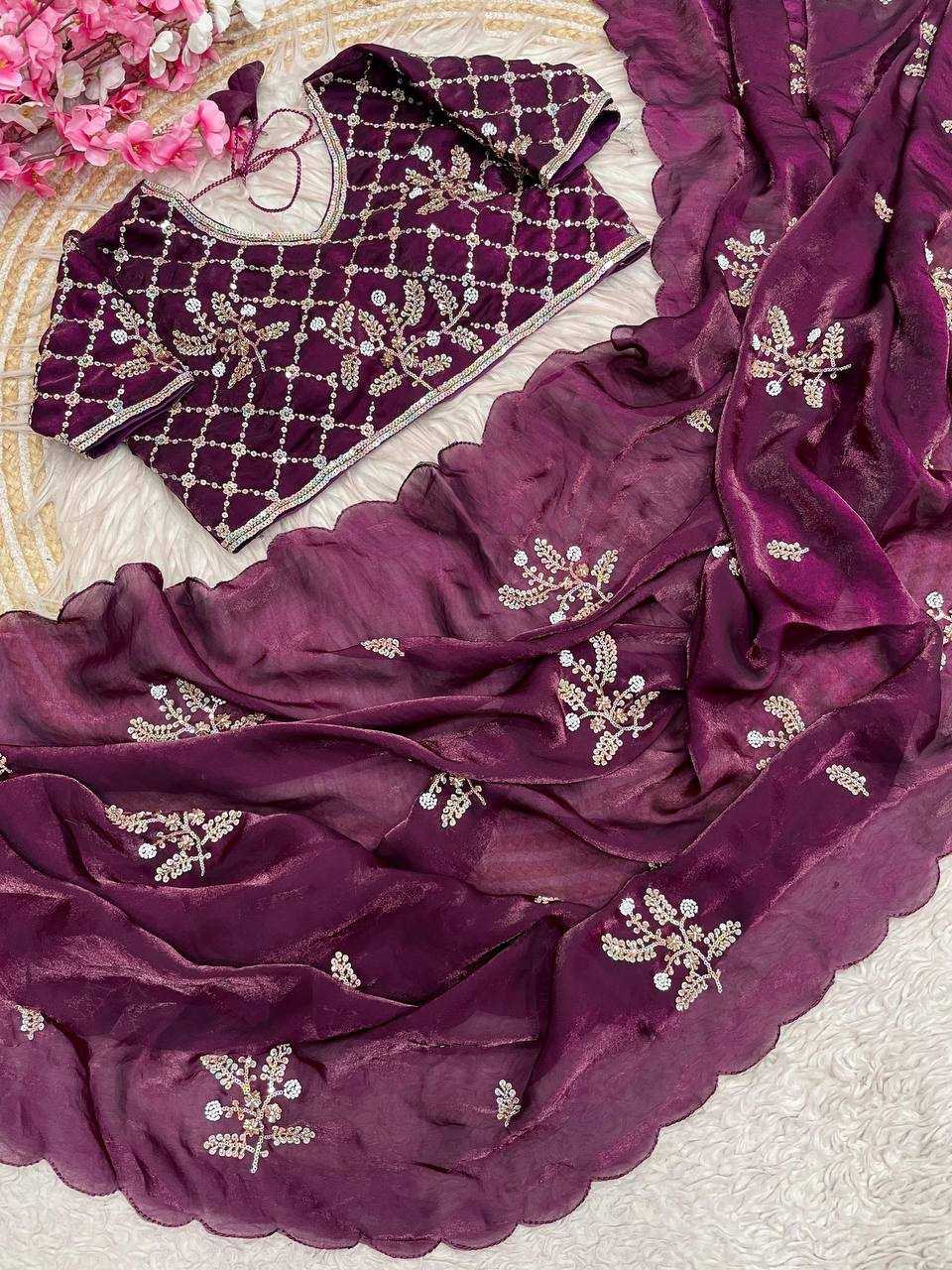 YNF Wholesale FENDY Satin Designer Sarees RIN230 695 | Surat Manufacturer