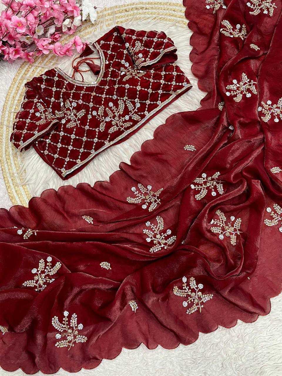 YNF Wholesale FENDY Satin Designer Sarees RIN230 695 | Surat Manufacturer