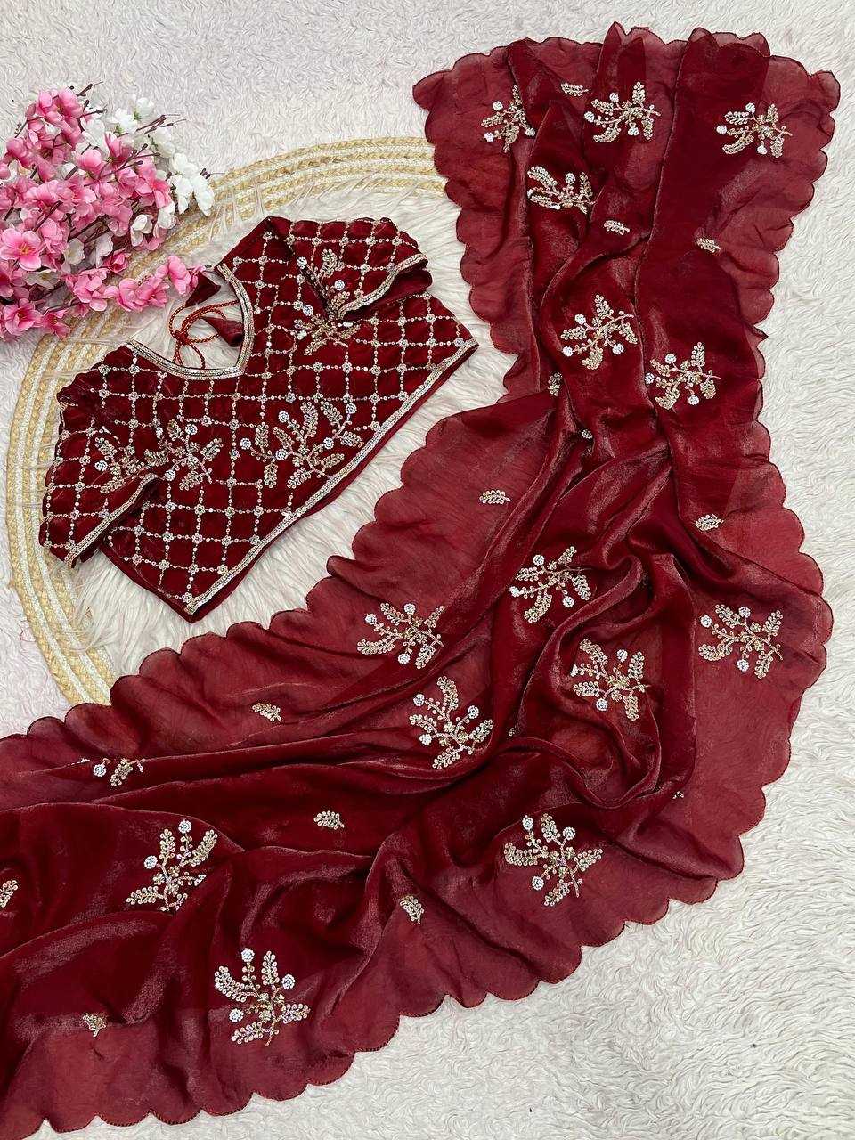 YNF Wholesale FENDY Satin Designer Sarees RIN230 695 | Surat Manufacturer