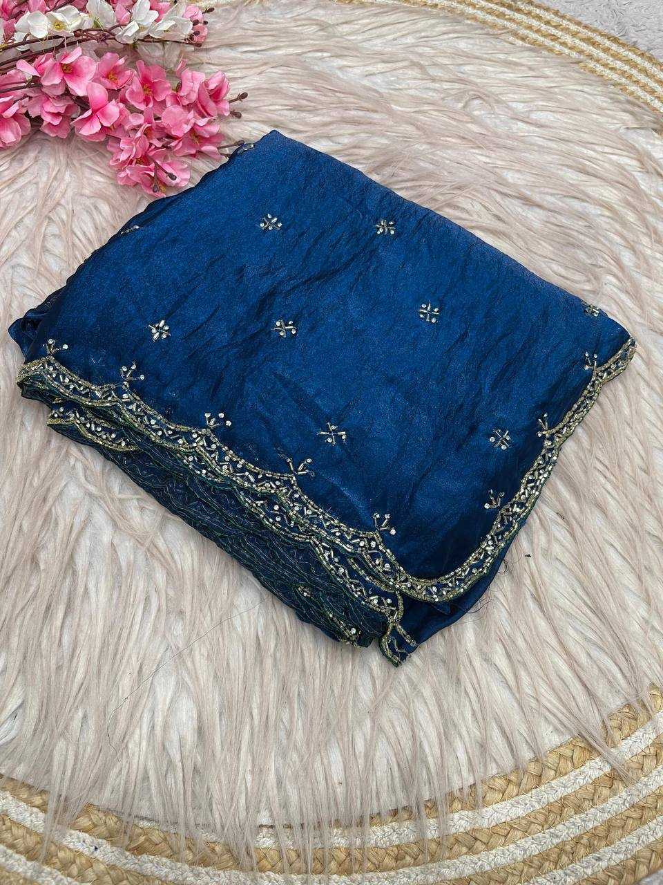 YNF Wholesale FENDY Satin Hand Work Sarees RIN230 732 | Surat Manufacturer