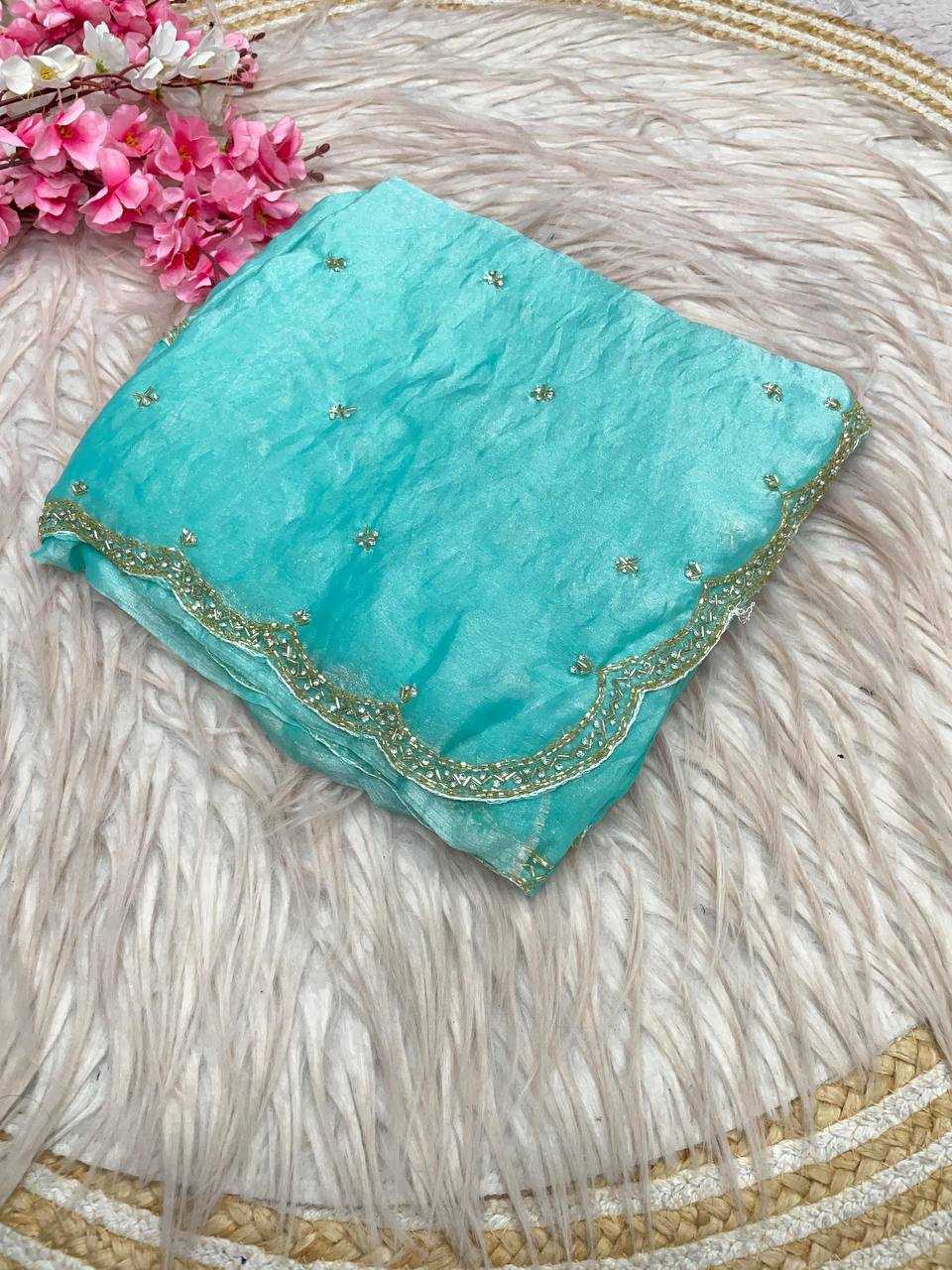 YNF Wholesale FENDY Satin Hand Work Sarees RIN230 732 | Surat Manufacturer
