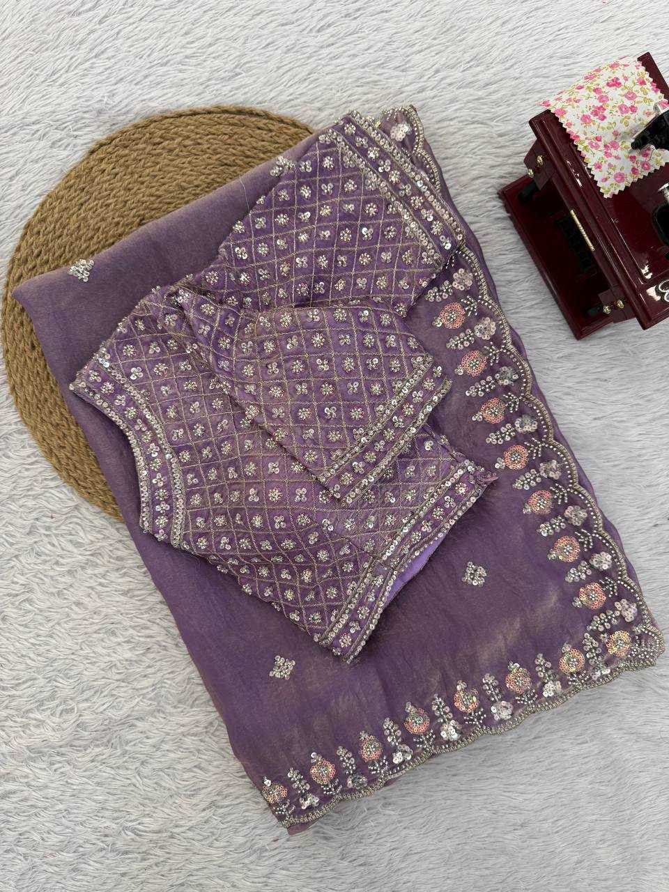 YNF Wholesale FENDY Silk Party Wear Sarees RIN133 619 | Surat Manufacturer