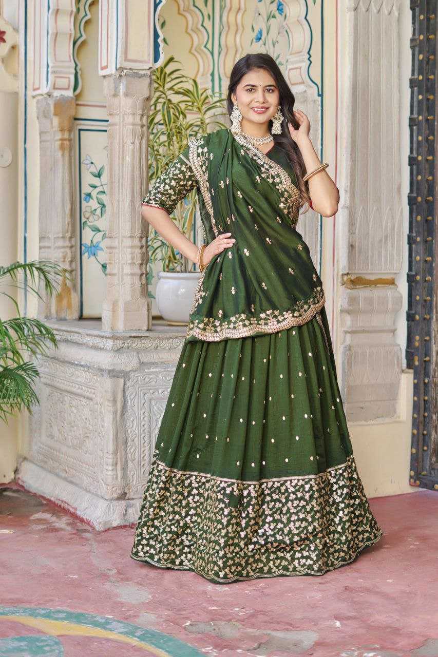 YNF Wholesale Georgette Embroidered Lehenga KESH511 PALKHI-2 | Surat Manufacturer