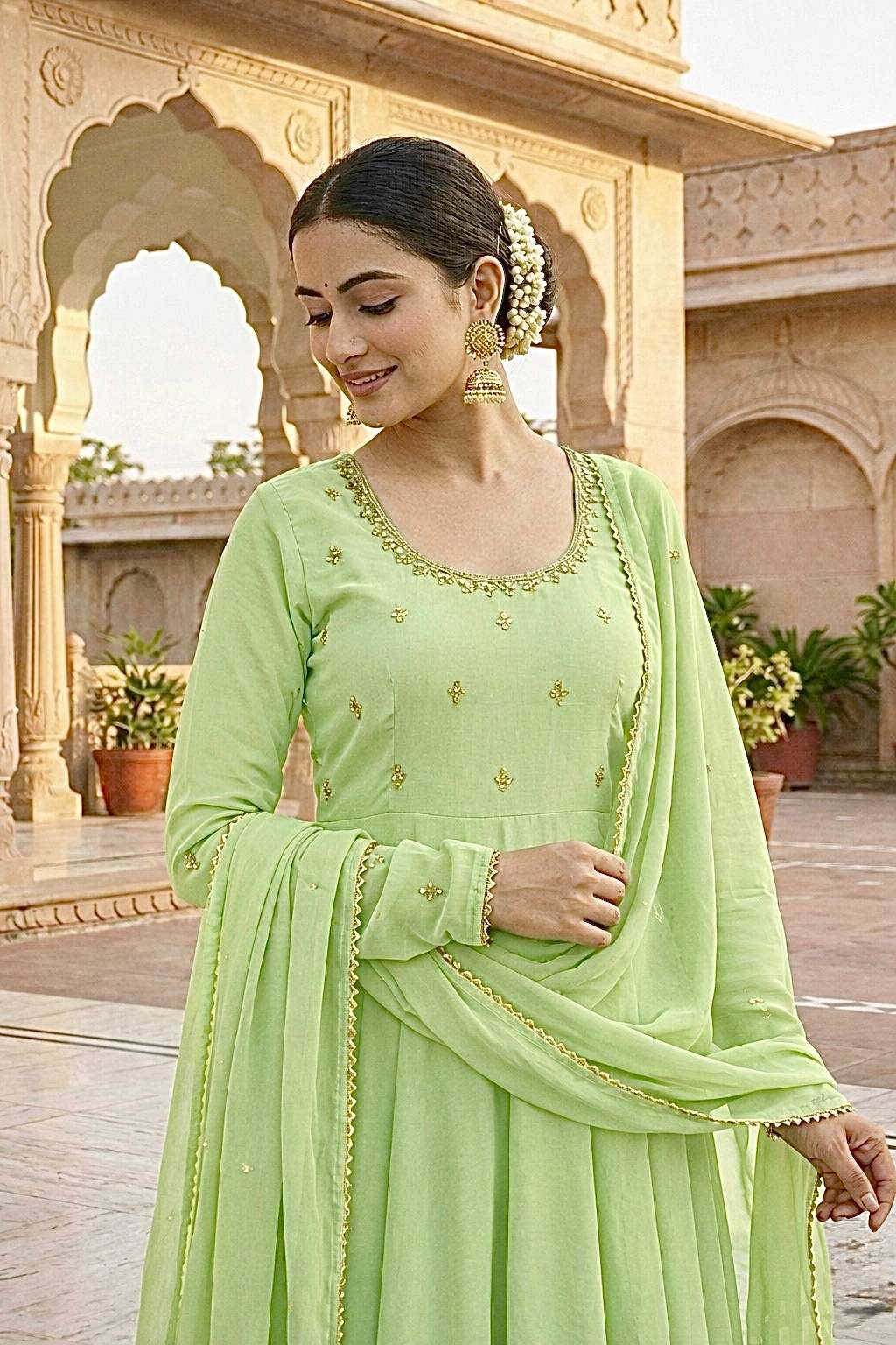YNF Wholesale Georgette Fancy Gowns KESH513 555 | Surat Manufacturer