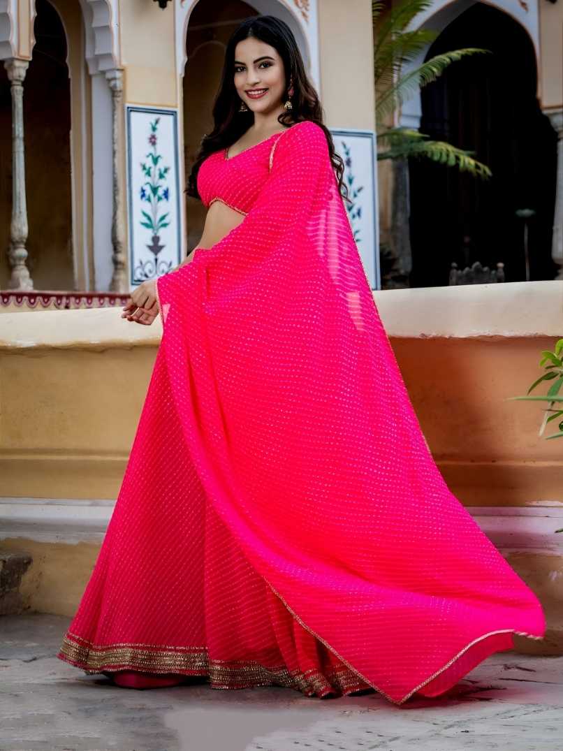 YNF Wholesale Georgette Georgette Lehenga KESH530 15049-Pink | Surat Manufacturer