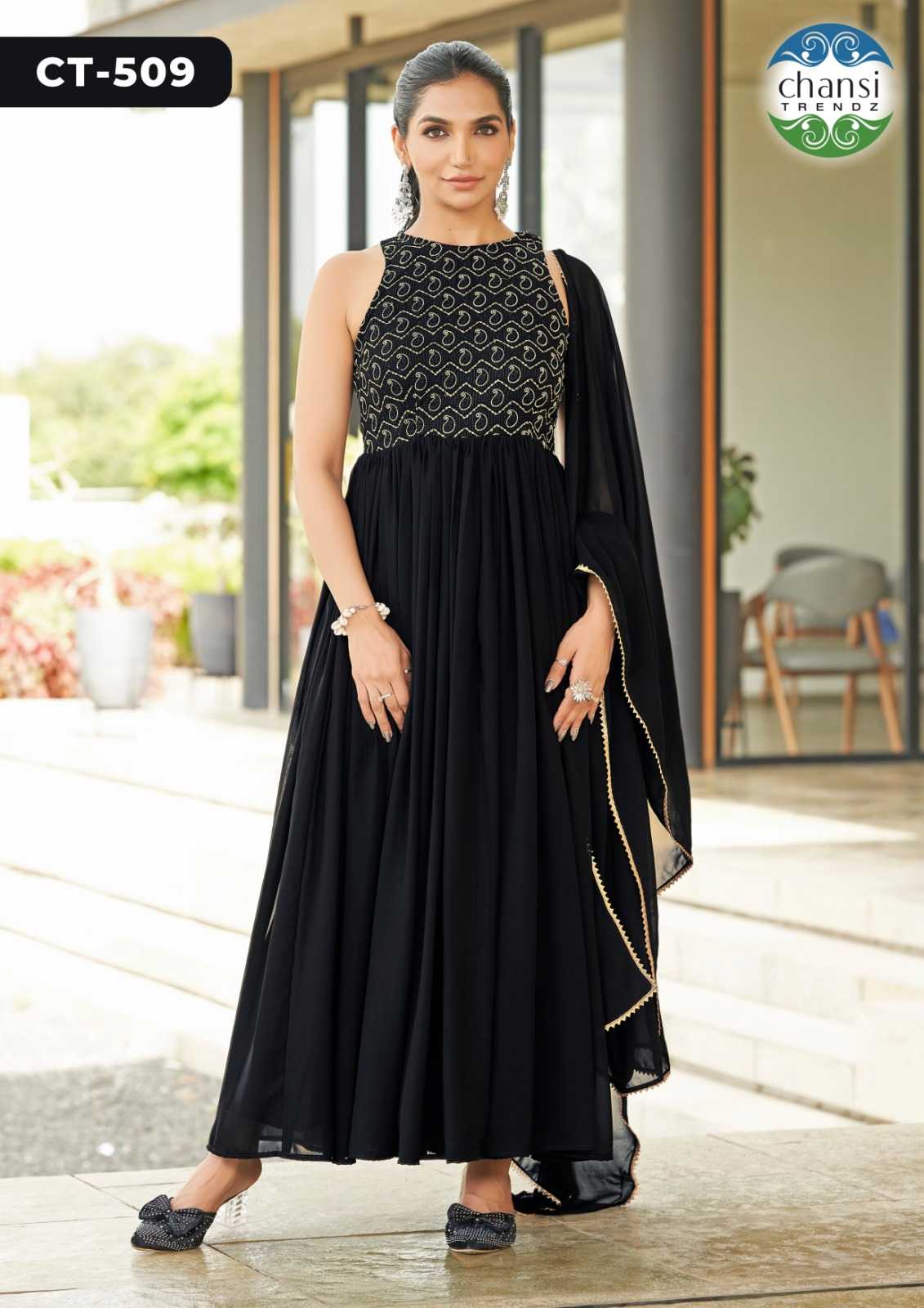 YNF Wholesale Georgette Party Gowns KESH530 Chansi SRI | Surat Manufacturer