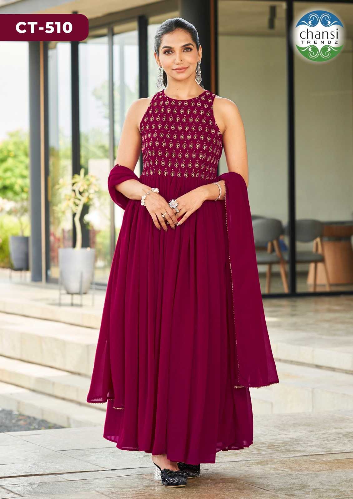 YNF Wholesale Georgette Party Gowns KESH530 Chansi SRI | Surat Manufacturer