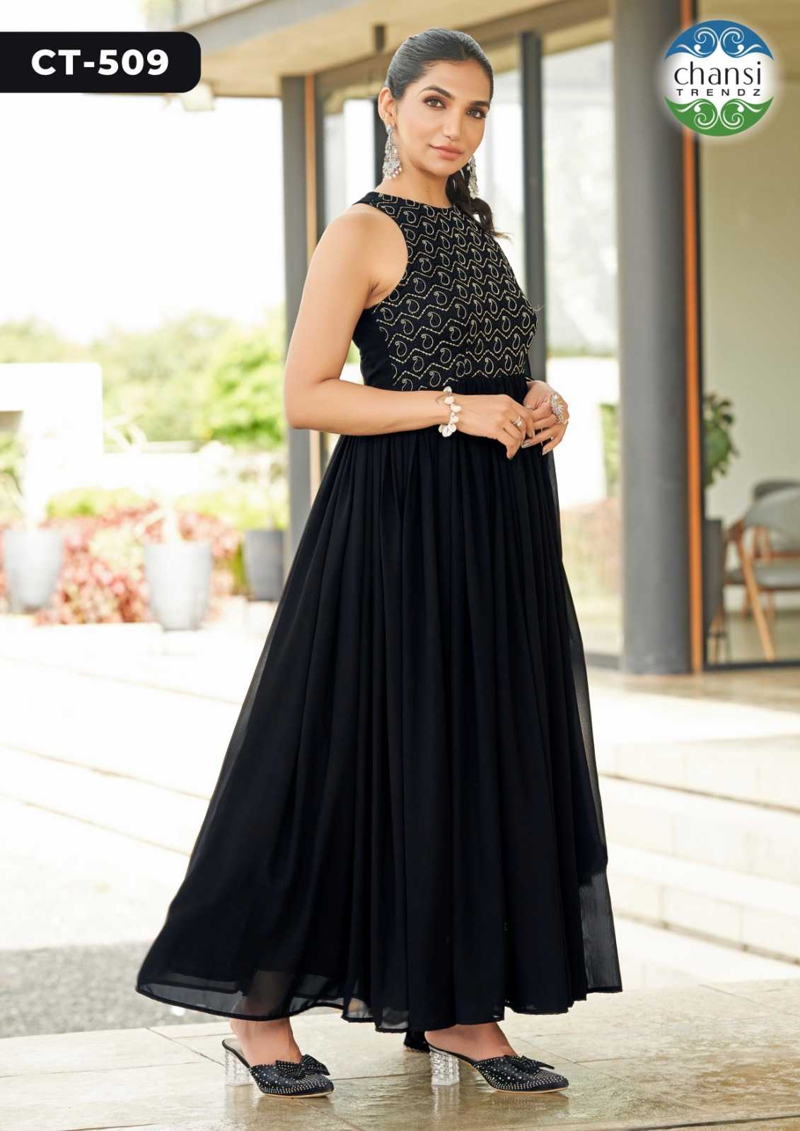 YNF Wholesale Georgette Party Gowns KESH530 Chansi SRI | Surat Manufacturer