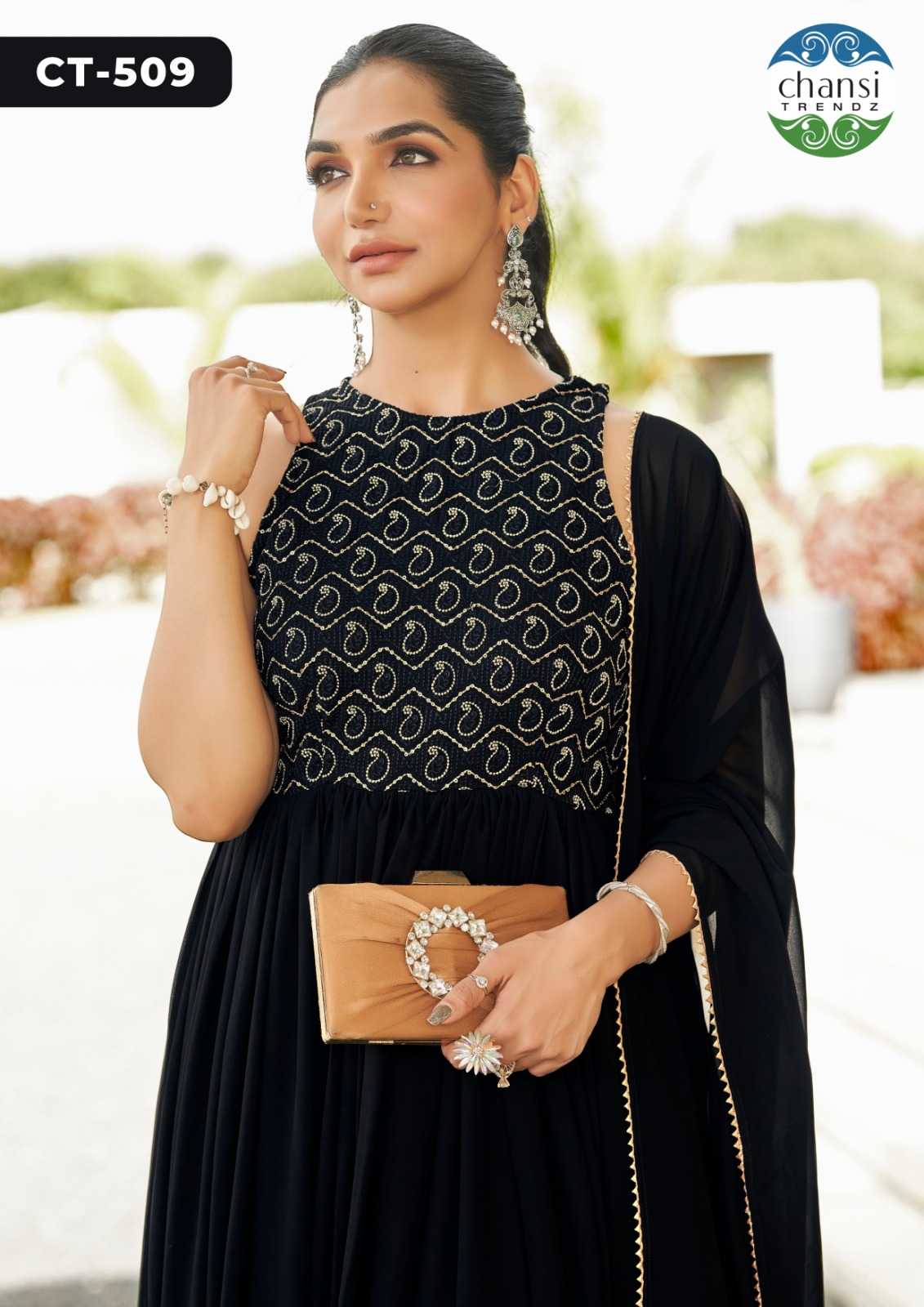 YNF Wholesale Georgette Party Gowns KESH530 Chansi SRI | Surat Manufacturer