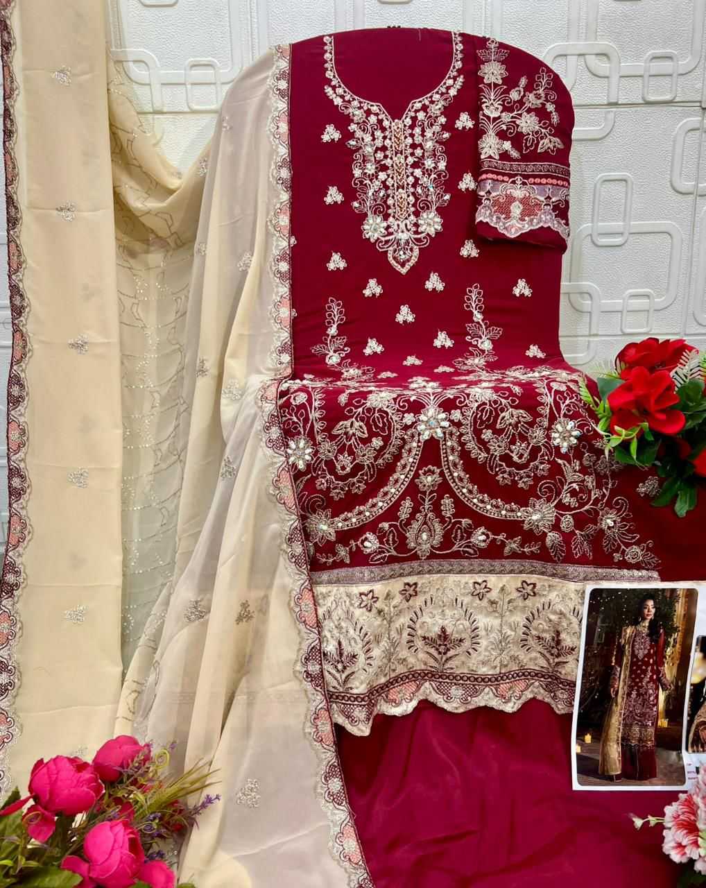 YNF Wholesale Georgette Embroidery Suits KESH677 SAJIDA SIGNORA-VOL-2 | Surat Manufacturer