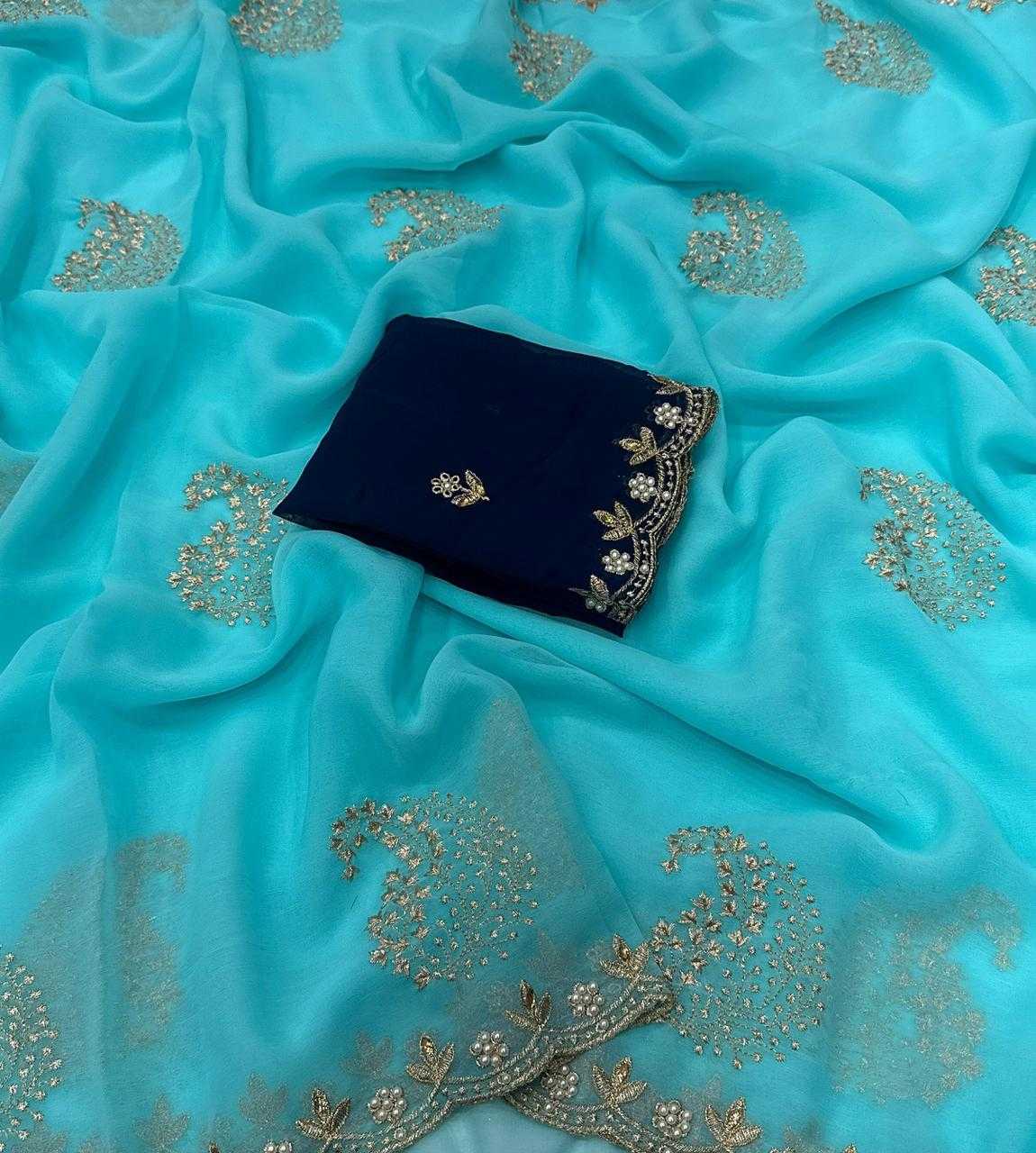 YNF Wholesale Georgette Work Sarees KESH716 VAMI | Surat Manufacturer