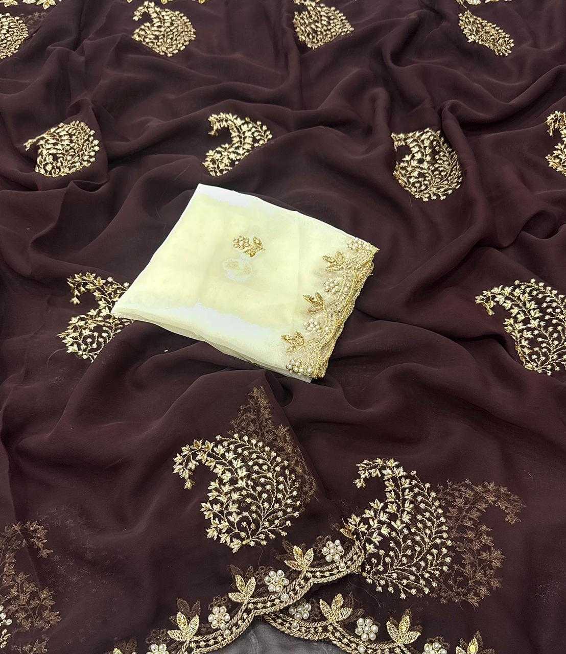 YNF Wholesale Georgette Work Sarees KESH716 VAMI | Surat Manufacturer