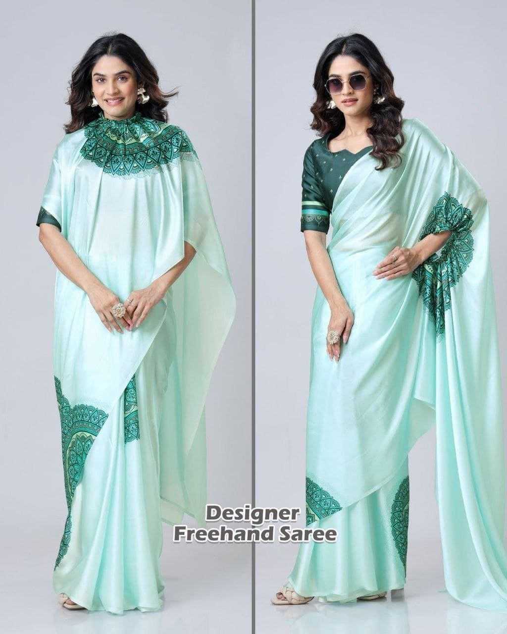 YNF Wholesale Georgette Georgette Sarees RIN216 freehand saree | Surat Manufacturer