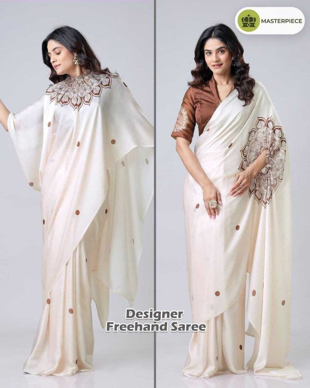 YNF Wholesale Georgette Georgette Sarees RIN216 freehand saree | Surat Manufacturer
