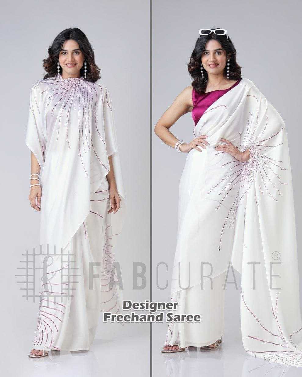 YNF Wholesale Georgette Georgette Sarees RIN216 freehand saree | Surat Manufacturer