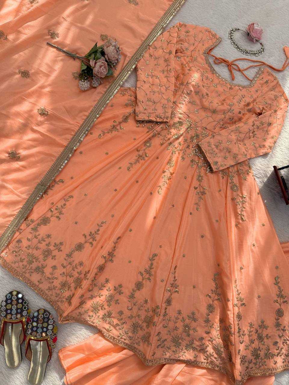 YNF Wholesale Heavy Chinnon Silk Silk Gowns RIN133 1573 | Surat Manufacturer
