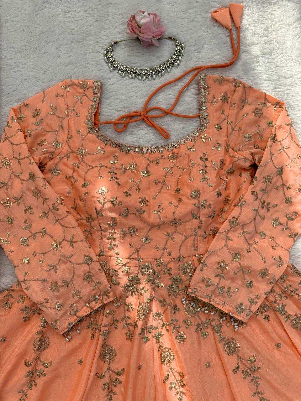 YNF Wholesale Heavy Chinnon Silk Silk Gowns RIN133 1573 | Surat Manufacturer
