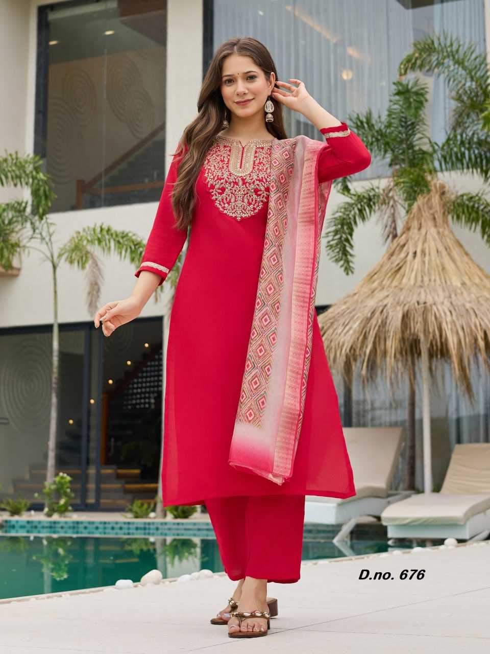 YNF Wholesale Heavy Rayon Festive Kurtis RIN131 AC ~ 677 | Surat Manufacturer