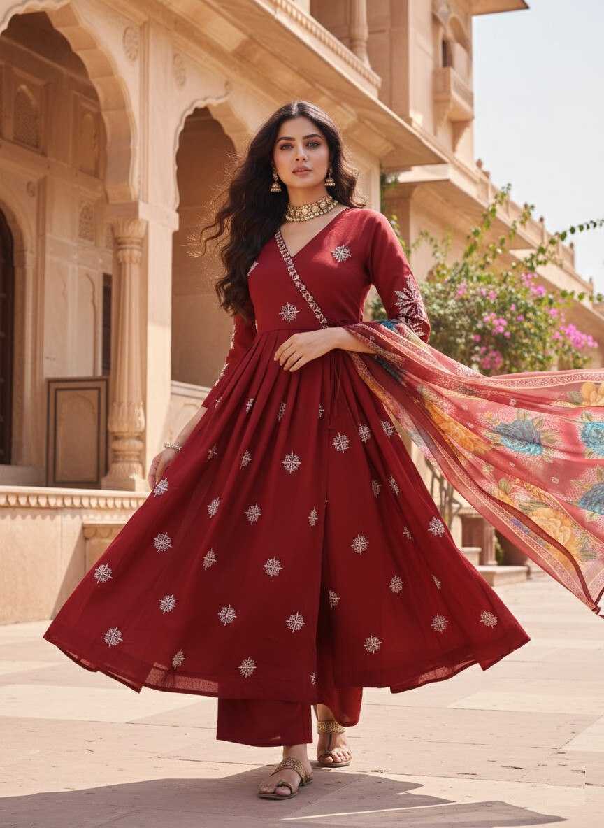 YNF Wholesale Heavy Roman Silk Anarkali Kurtis KESH559 6006 | Surat Manufacturer