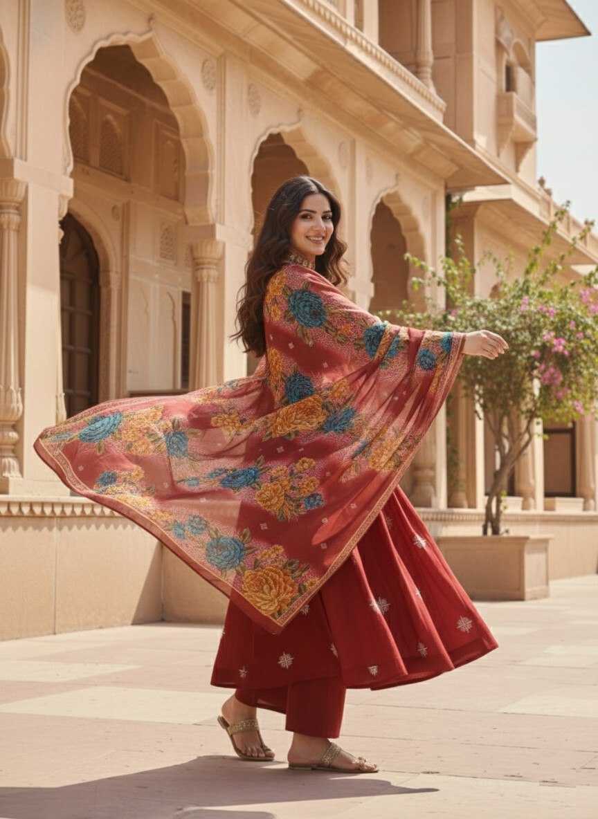 YNF Wholesale Heavy Roman Silk Anarkali Kurtis KESH559 6006 | Surat Manufacturer