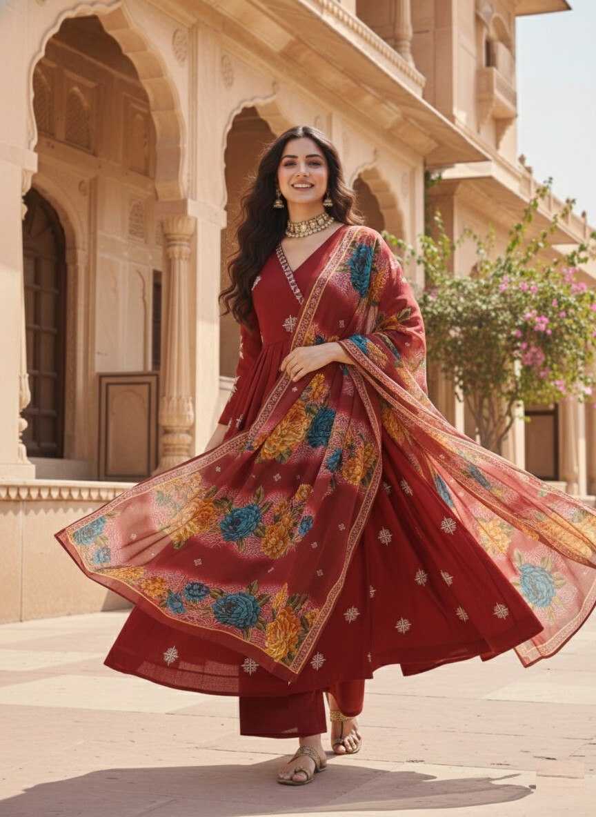 YNF Wholesale Heavy Roman Silk Anarkali Kurtis KESH559 6006 | Surat Manufacturer