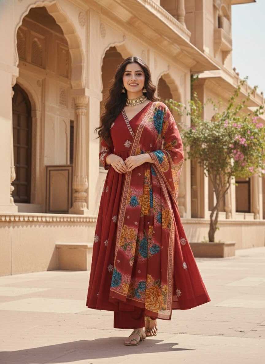 YNF Wholesale Heavy Roman Silk Anarkali Kurtis KESH559 6006 | Surat Manufacturer