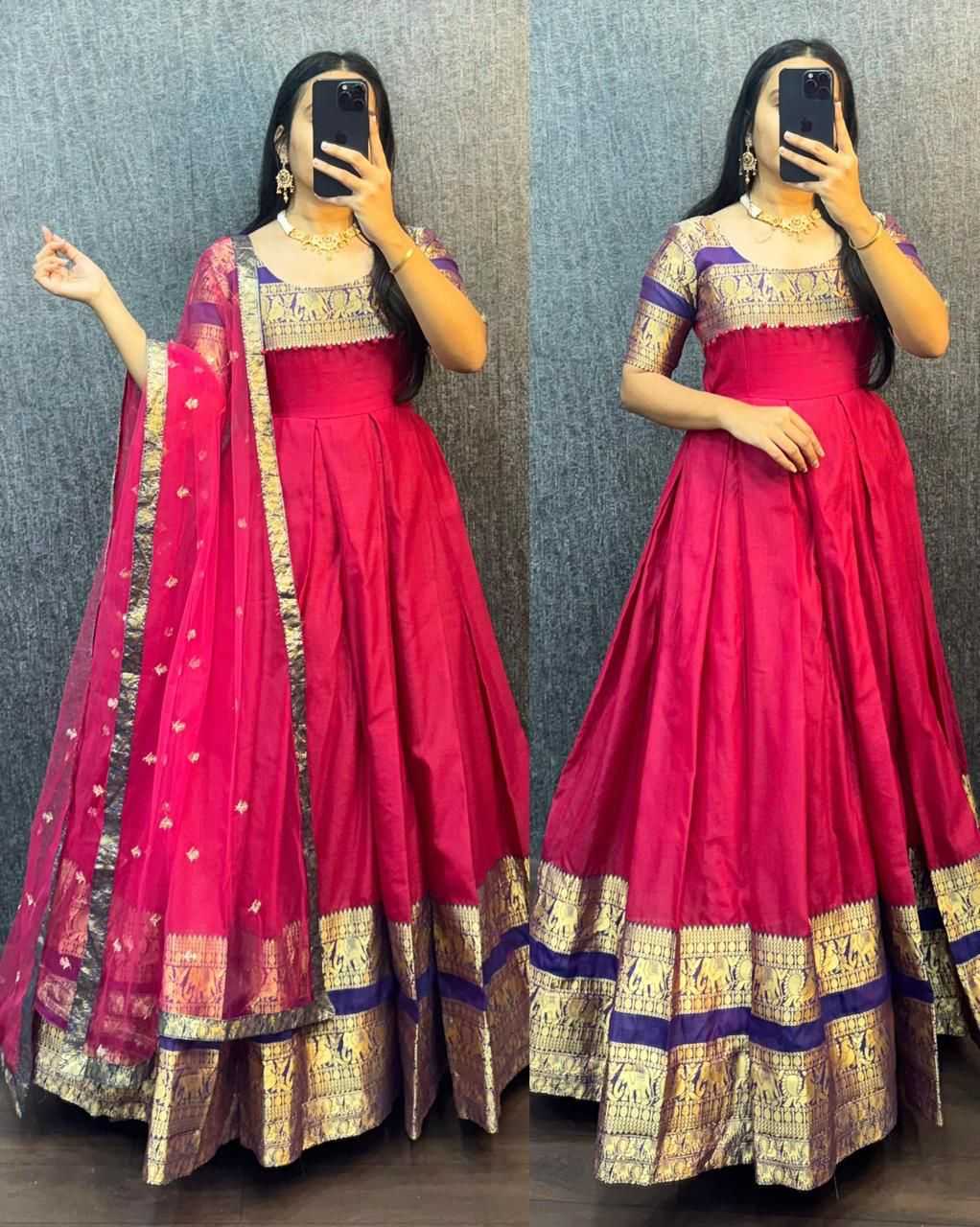 YNF Wholesale Heavy Silk Silk Gowns KESH599 111 | Surat Manufacturer