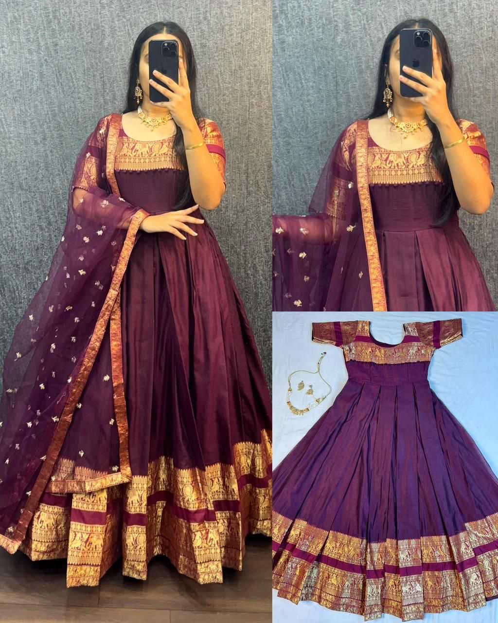 YNF Wholesale Heavy Silk Silk Gowns KESH599 111 | Surat Manufacturer