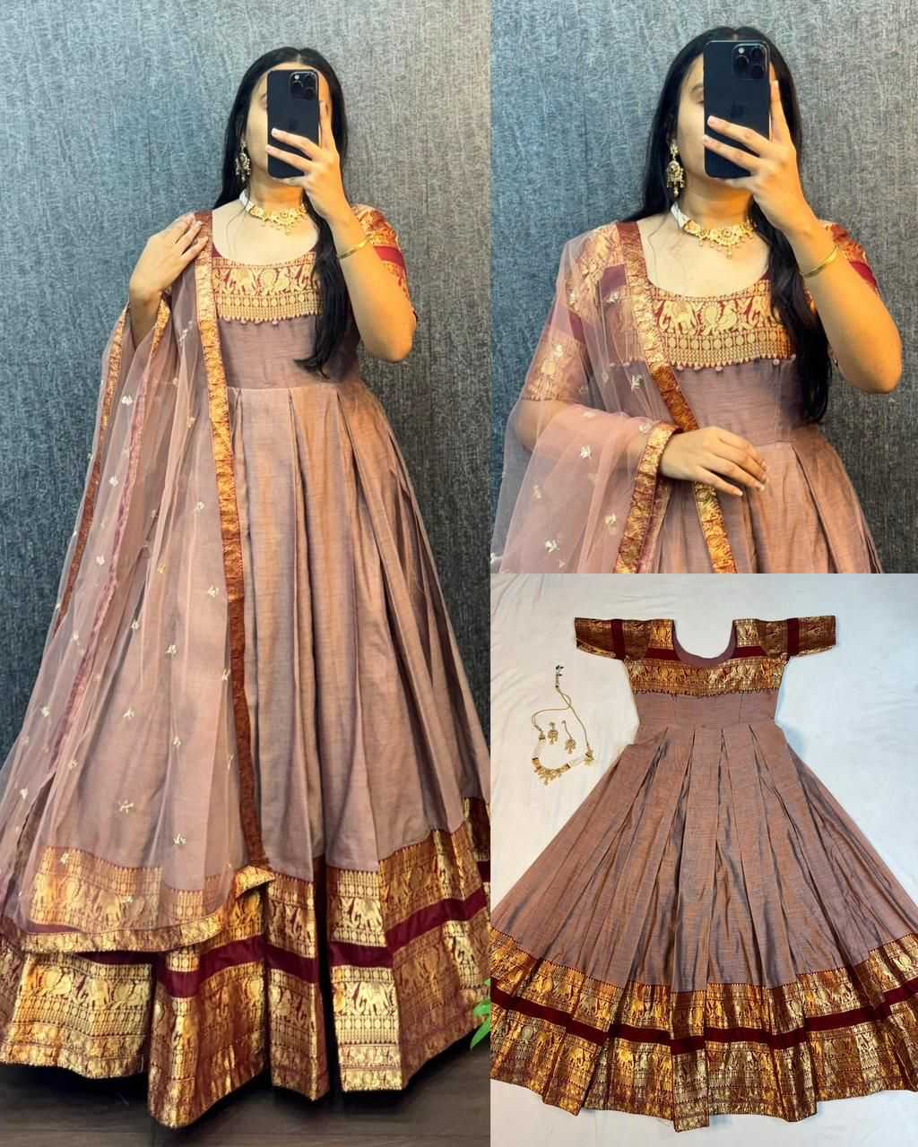 YNF Wholesale Heavy Silk Silk Gowns KESH599 111 | Surat Manufacturer