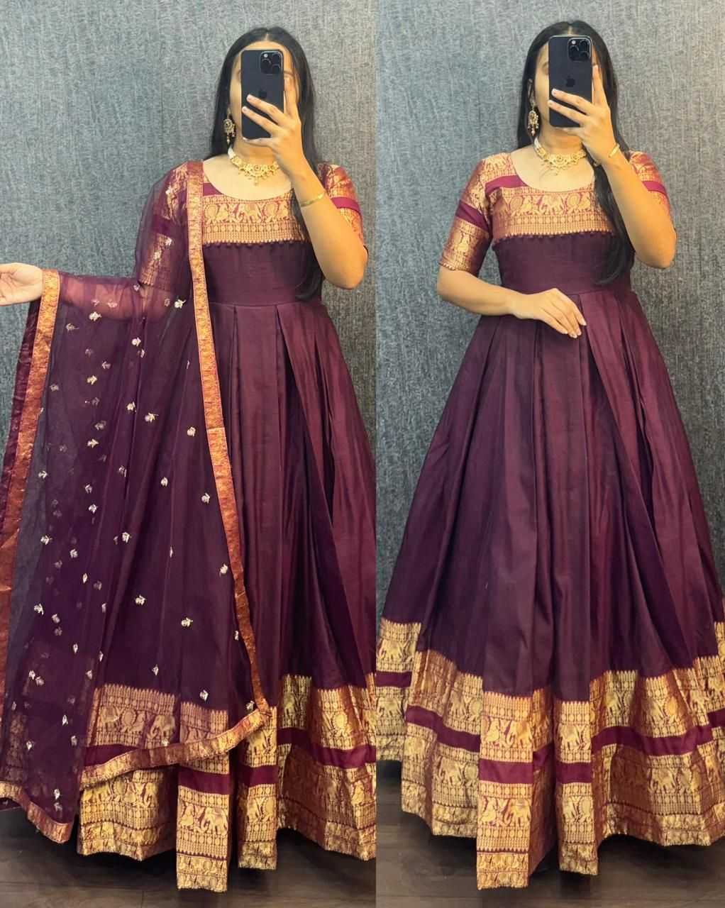 YNF Wholesale Heavy Silk Silk Gowns KESH599 111 | Surat Manufacturer