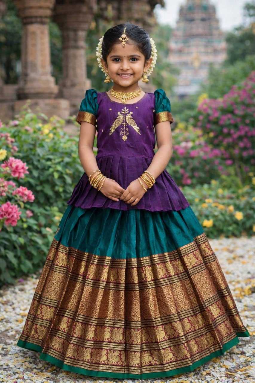 YNF Wholesale Jacquard Kids Lehenga KESH642 081 | Surat Manufacturer