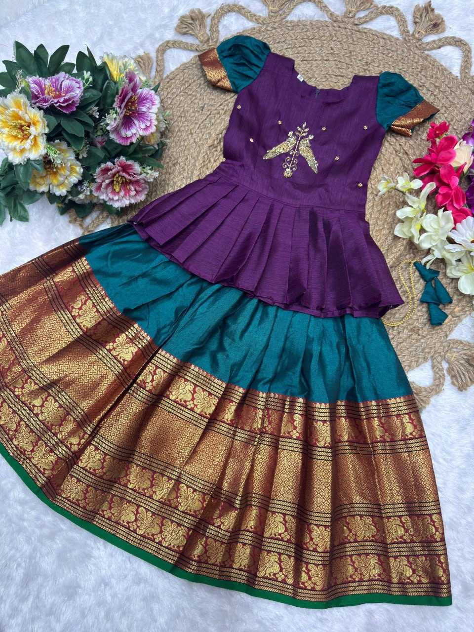 YNF Wholesale Jacquard Kids Lehenga KESH642 081 | Surat Manufacturer