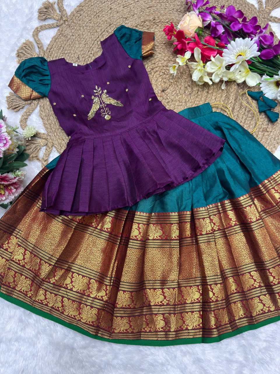 YNF Wholesale Jacquard Kids Lehenga KESH642 081 | Surat Manufacturer