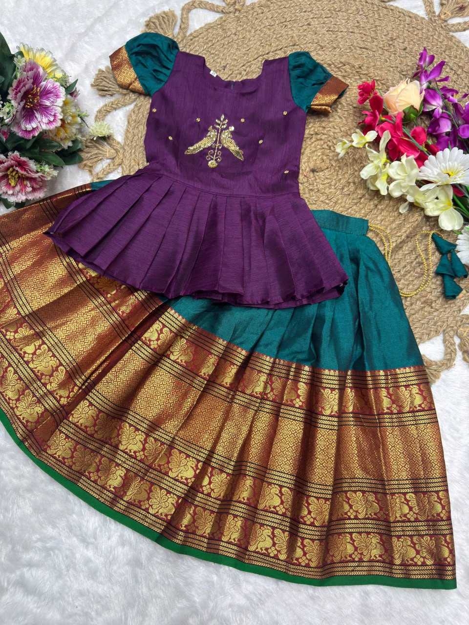 YNF Wholesale Jacquard Kids Lehenga KESH642 081 | Surat Manufacturer