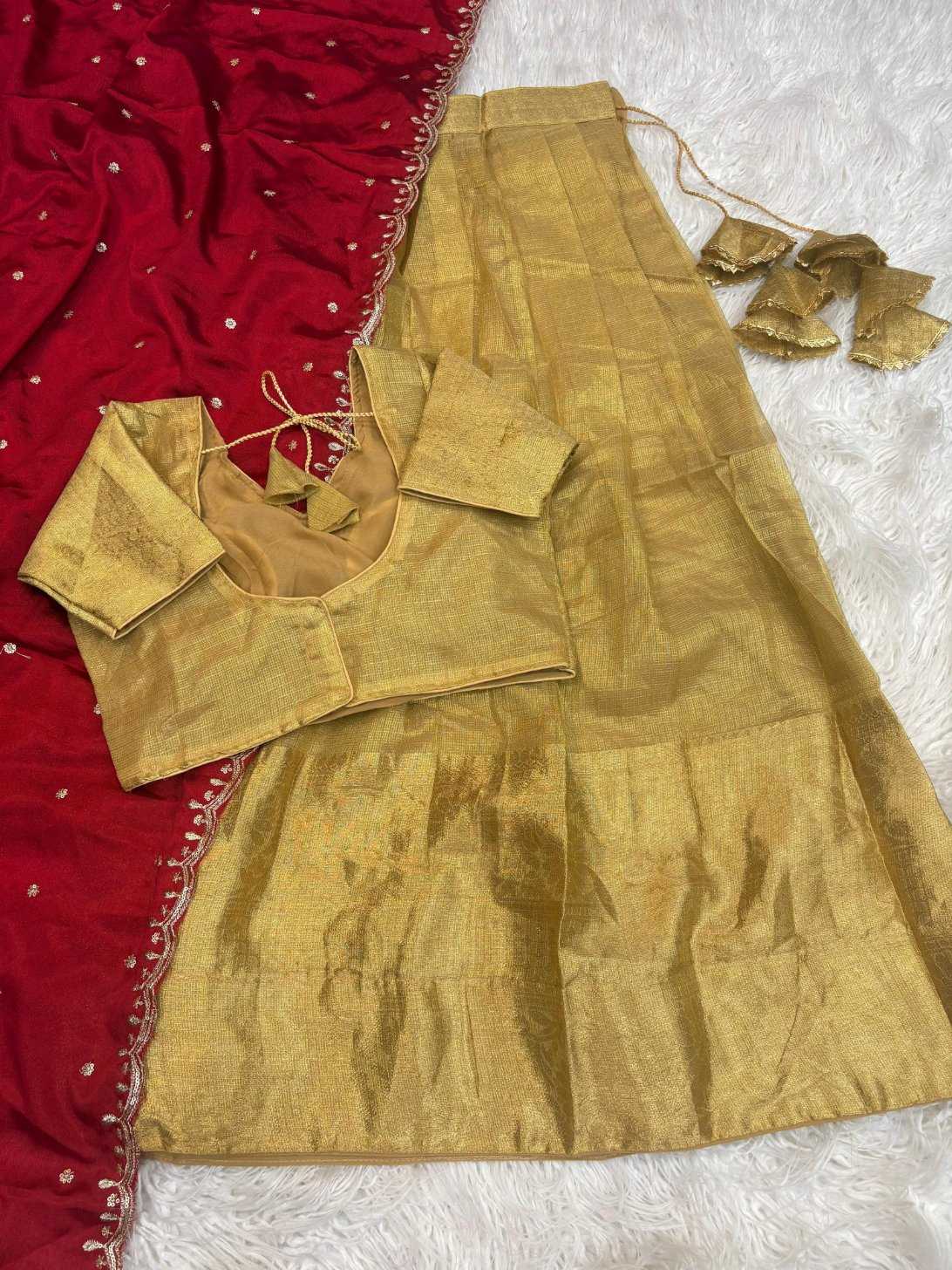 YNF Wholesale Jacquard Traditional Lehenga KESH713 Banarashi golden | Surat Manufacturer